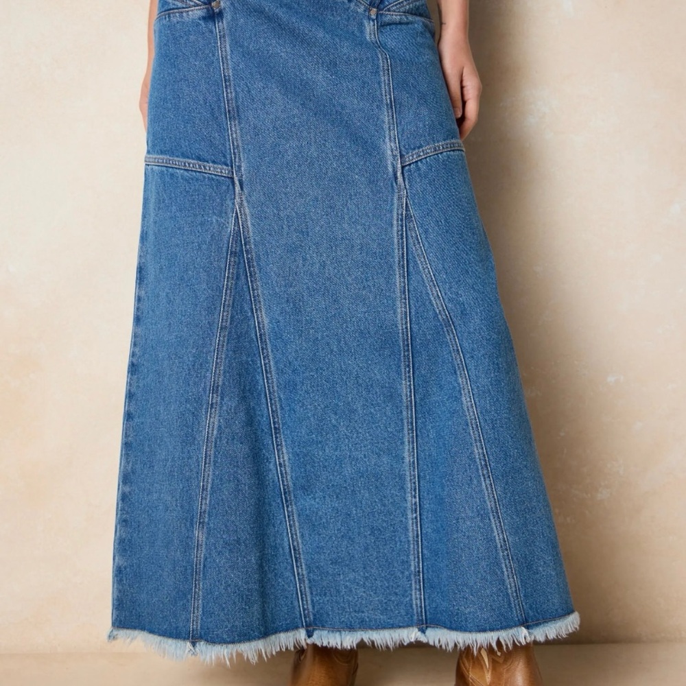 NATURAL LIFE Indigo Maxi Skirt